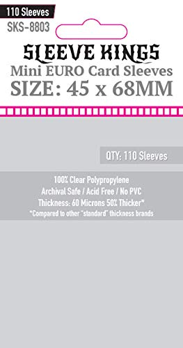 Mini Euro Card Sleeves 45x68mm Pack of 4 - 440 Clear Card Protectors