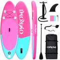 Kids Inflatable Stand Up Paddle Board with Accessories - 7'10" Pink & Green