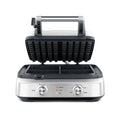 4-Slice Stainless Steel Waffle Maker with Adjustable Browning Control