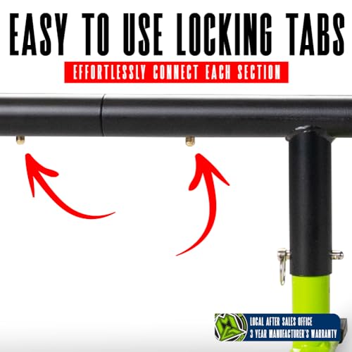 Madd Gear 99" Green Round Grind Rail for Scooters, Skateboards & Inline Skates - Adjustable Height