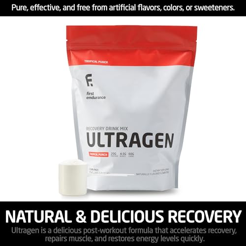 First Endurance Ultragen Workout Recovery Drink Powder Tropical Punch 15 Servings