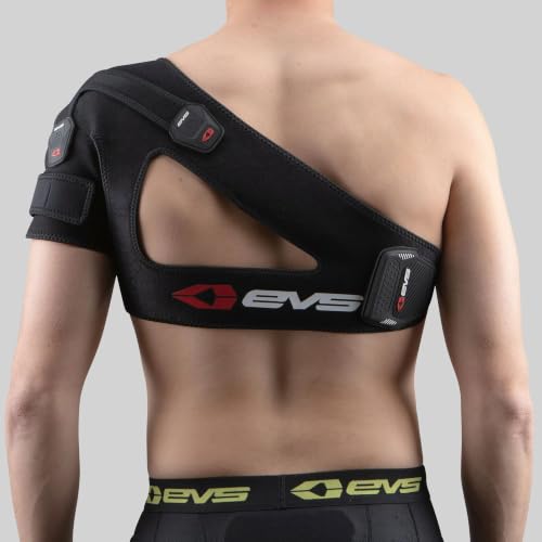 Black XL Shoulder Brace with X-Strap Support - Compression Medical Grade