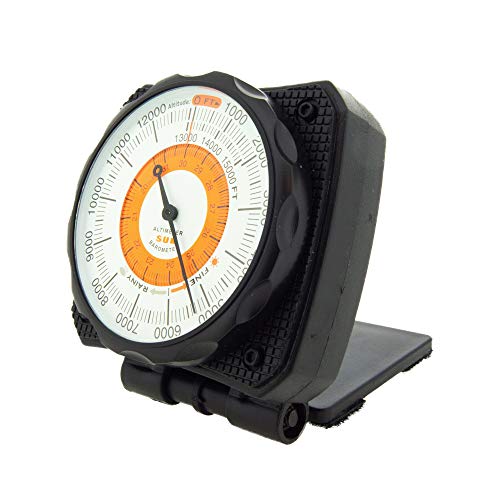 Car Truck Dashboard Altimeter Barometer - Reads Up to 15,000 Feet, Battery-Free