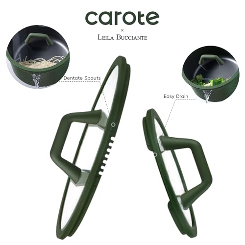 Green Nonstick 31-Piece Cookware Set with Titanium Coating & Lids - CAROTE