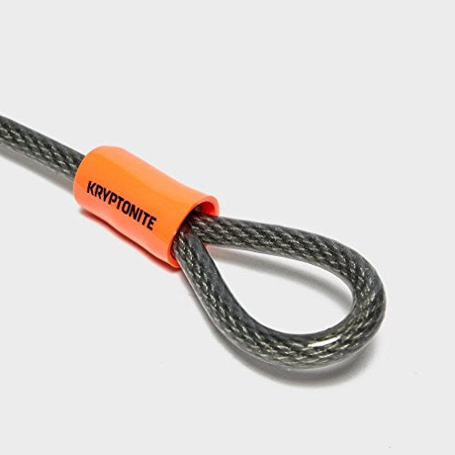 Bicycle U-Lock with 4 ft KryptoFlex Double Loop Cable - Black/Orange
