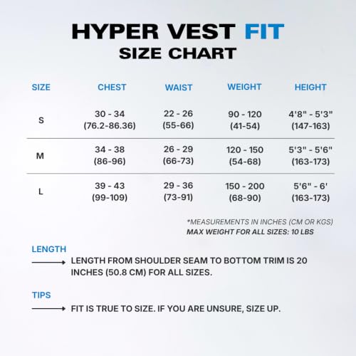 Women’s Adjustable Weighted Vest 10lbs Carbon Black Hyperwear Hyper Vest FIT