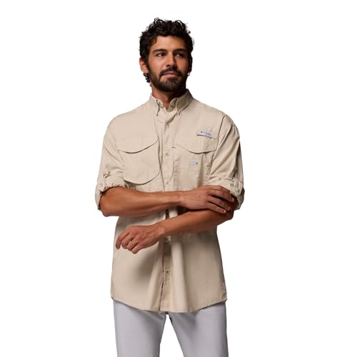 Men's PFG Bonehead Short Sleeve Shirt Large Fossil