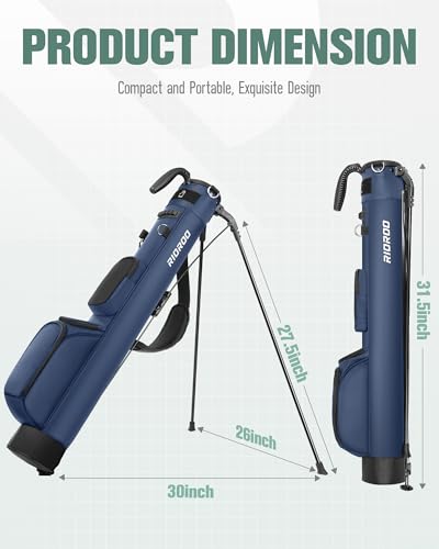 RIOROO Blue Golf Stand Bag for Men & Women - Lightweight 7-Club Carry Bag