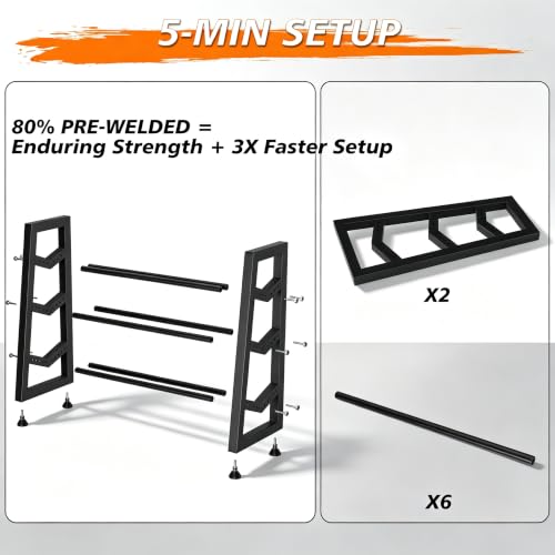 Adjustable 3-Tier Dumbbell Rack for Home Gym Storage - Heavy Duty Steel