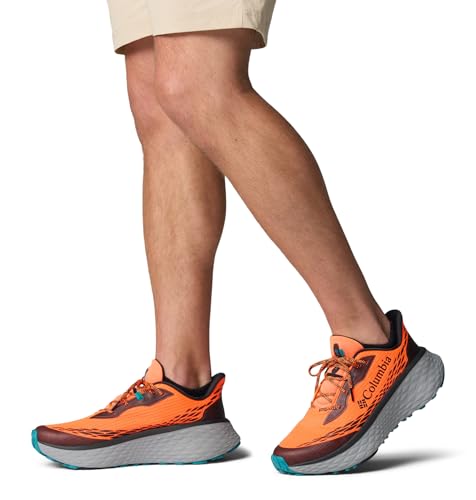 Columbia Men's Konos Trillium ATR Trail Running Shoes - Blaze/Teal, Size 8