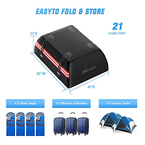 Nilight Car Roof Bag - Waterproof Rooftop Cargo Carrier 21 Cubic Feet - Variation of THIS listing