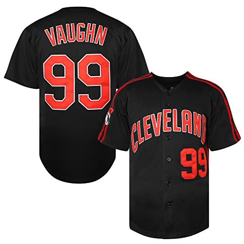 Men's Baseball Jersey 99 Ricky Vaughn 90s Sports Fan T-Shirt Medium Navy
