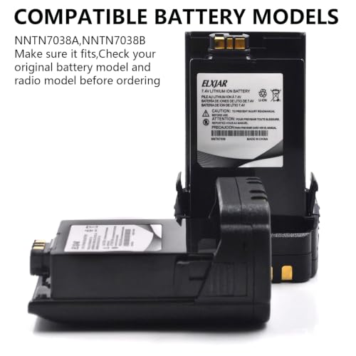 7.4V 2600mAh Lithium-Ion Battery for Motorola APX Series Radios - NNTN7038A Compatible