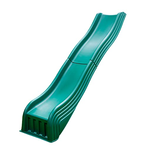 2-Piece Plastic Playground Slide for Swing Sets - Green, 90in