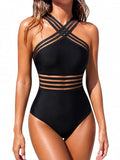 Hilor Women’s One Piece Swimsuit Slimming Tummy Control Bathing Suit - Black, 4-6