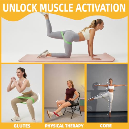 6 Resistance Loop Bands Set Up to 55LBS for Strength & PT Training