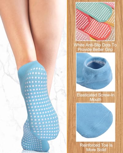 Cotton Yoga Socks for Men & Women - Classic Color, Comfortable Non-Slip Fit