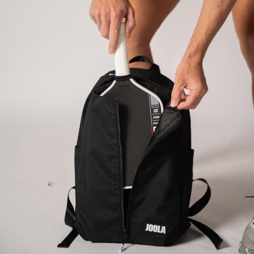 Large Pickleball Backpack for 2 Paddles & Hydration - Black