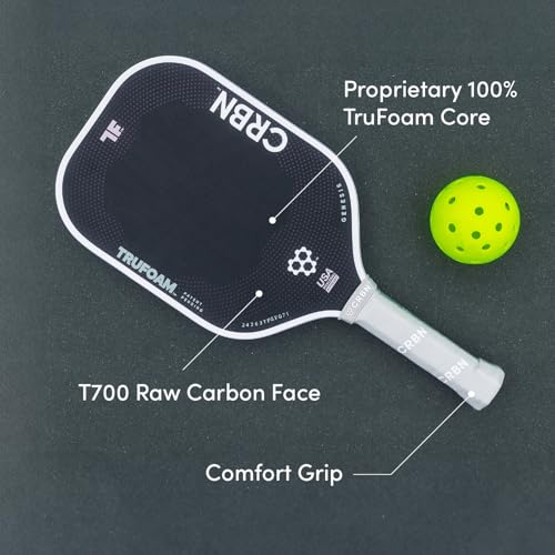 CRBN Pickleball Paddle - TruFoam Genesis Elongated 14mm Performance Paddle