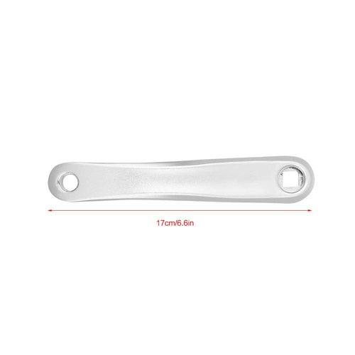 Bnineteenteam Bike Crank Arm,Aluminum Alloy Left Single Chain Crank Arm 170mm Left Crank Arm for Bike Replacement Accessory(Silver-)