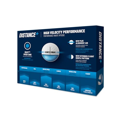 TaylorMade 2025 Distance Plus Golf Balls - White, 2-Piece, Medium Flight