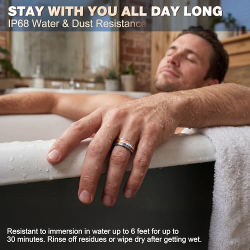KASVUC Smart Ring Fitness & Health Tracker - Model 9, Heart Rate, SpO2, Sleep, IP68 Waterproof