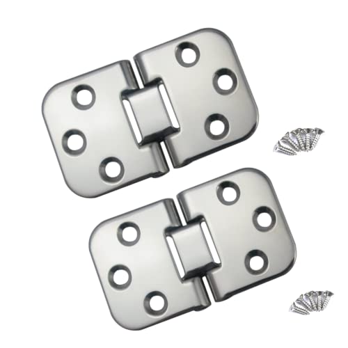 Marine Grade Stainless Steel 180° Flush Mount Hatch Hinges Pair 2-3/4in x 1-1/2in