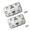 Marine Grade Stainless Steel 180° Flush Mount Hatch Hinges Pair 2-3/4in x 1-1/2in