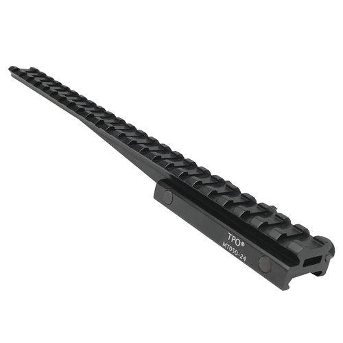 24-Slot Picatinny Rail Riser Mount, 10" Length Flat Top Mount Adapter and Riser (Low - 0.5") (MT050-24)