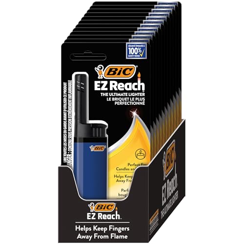 BIC EZ Reach Candle Lighter - Classic Wand for Candles, 12 Pack