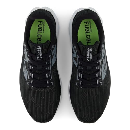 New Balance Men's FuelCell Propel V5 Running Shoes - Black/White/Steel, Size 10