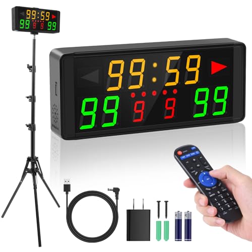 Large Digital Scoreboard with Remote & Tripod - Basketball, Football & More