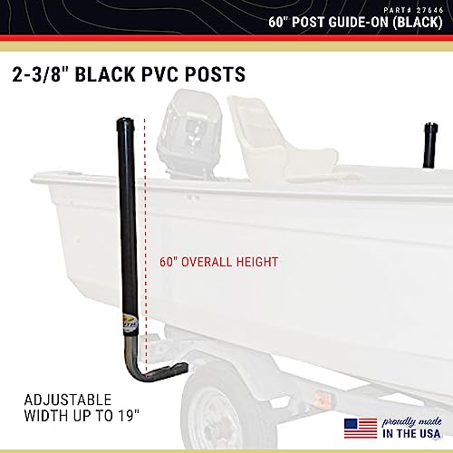 60 Inch Boat Trailer Post Guide-On - Black PVC Boxed Marker for Marine Trailers
