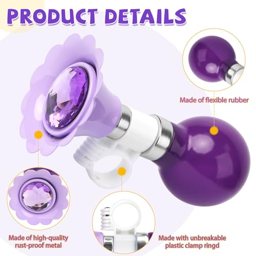 Kids Bike Horn with Flower Design and Loud Sound - Child Safety Bell