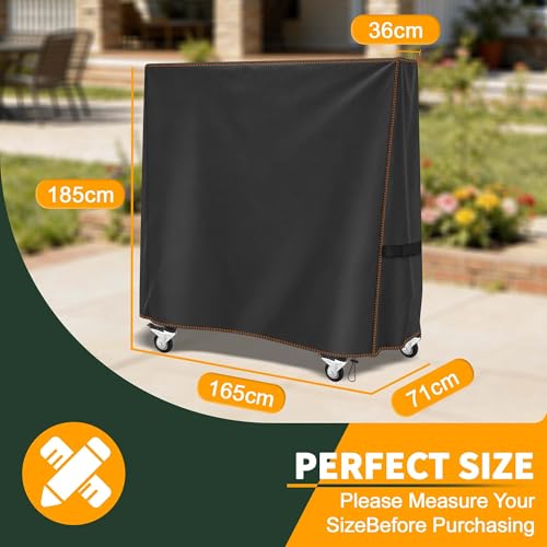Outdoor Ping Pong Table Cover Waterproof Weatherproof 65x28x73 Inches
