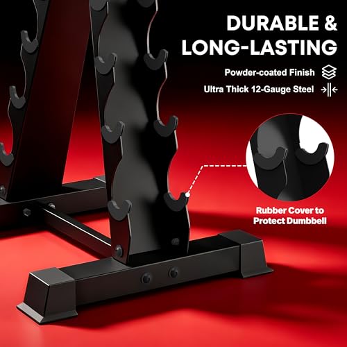 6th Floor JDGG 5/6 Tier A-Frame Dumbbell Rack Stand, 480LBS Capacity