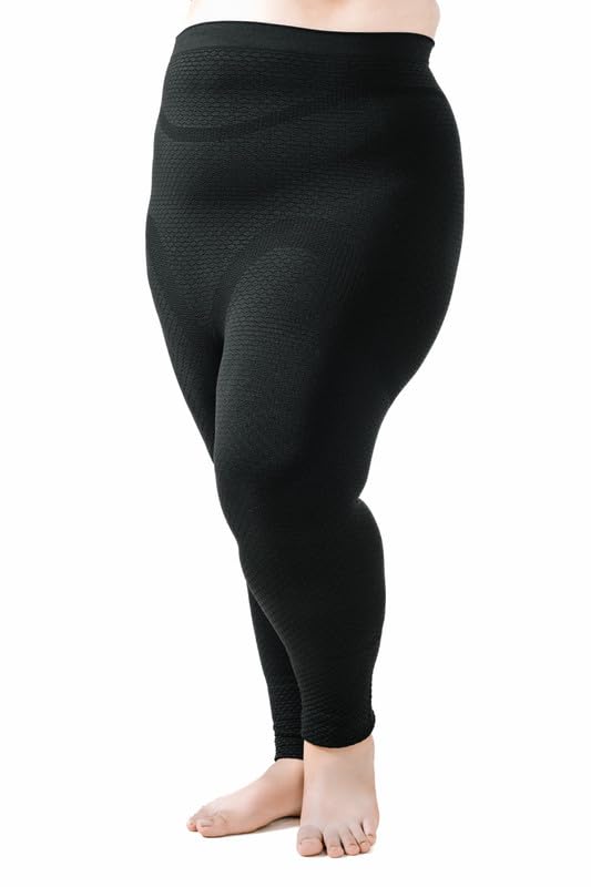 Bioflect® 4XL Compression Leggings with Bioactive Micro-Massage Knit - Support & Comfort