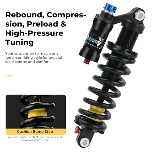 BOLANY Downhill Mountain Bike Rear Shock 190mm-230mm Suspension for MTB & E-Motorbike