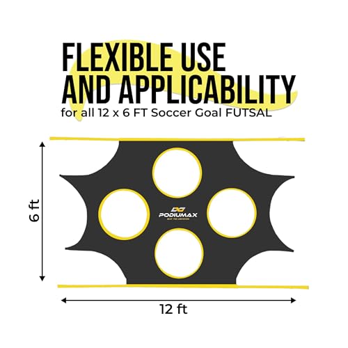 12x6ft Portable Soccer Goal Net with 10 Scoring Zones - Backyard Training Equipment