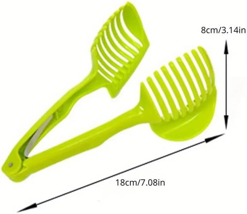 Lemon Tomato Food Tongs - Manual Fruit & Vegetable Cutting Tool | Handy Kitchen Gadget