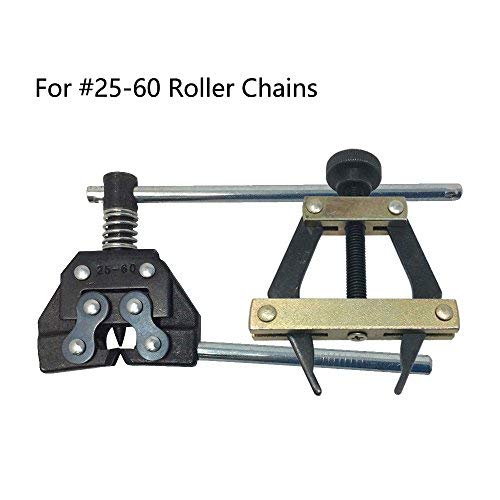 AZSSMUK Aobbmok Roller Chain Tools Kit #25-60 Holder Puller&Breaker Cutter for Bicycle,Motorcycle Chains (Carbon Steel)