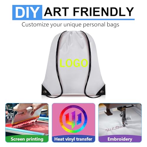 Multicolor Drawstring Backpack Bulk 60 pcs Gym Bags for Sports & Travel