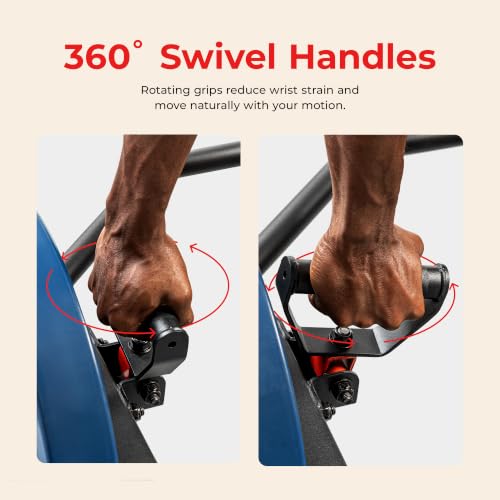 Sunny Health & Fitness Black Olympic Hex Trap Bar with Swivel Handles for Deadlifts