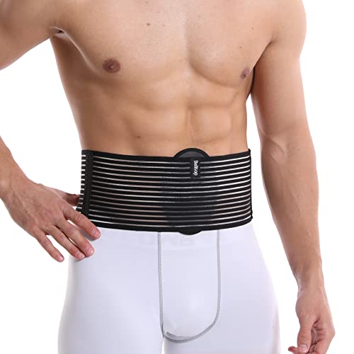 Umbilical Hernia Belt for Men & Women, L/XL (39-52 Inch), Double Thickness Support