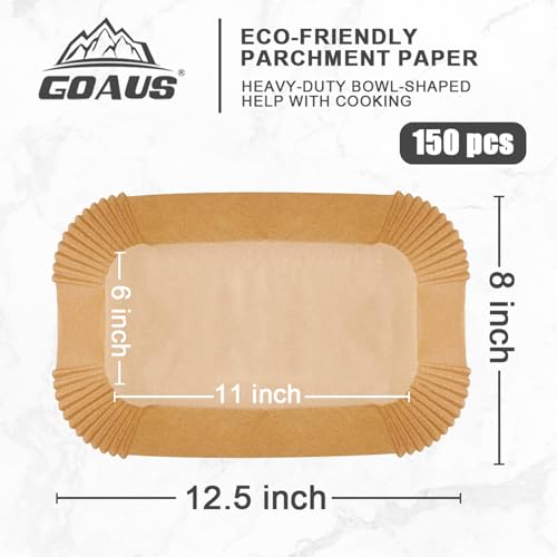 Disposable Parchment Paper Liners for Ninja Foodi XL Air Fryer 11.5 x 6 Inches - 150 Pcs