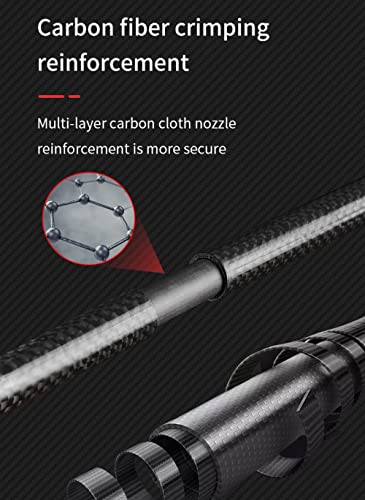 Carbon Fiber Trekking Poles - 110cm Ultralight Collapsible Hiking Sticks with Anti-Shock & Quick Lock System - Black