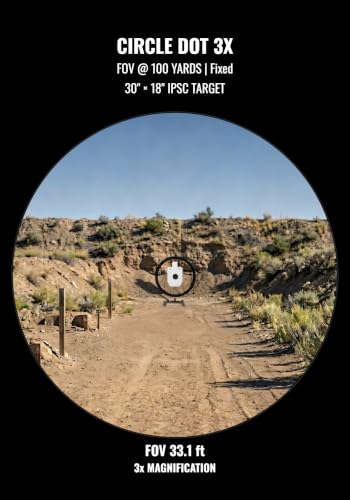 Monstrum S330P 3X Prism Scope with Circle Dot Reticle - Rifle Sight