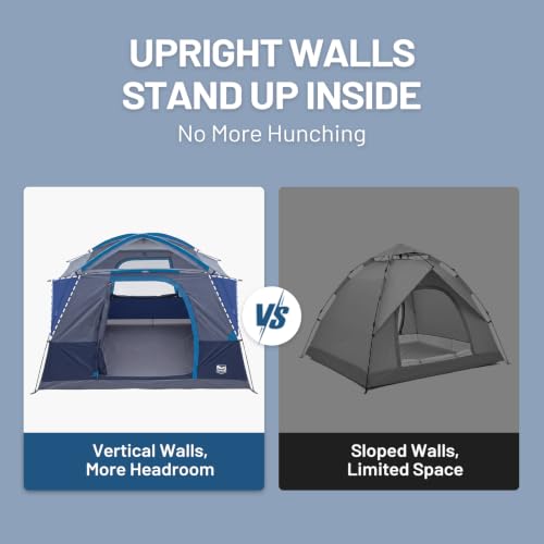 Timber Ridge 6-Person Cabin Tent with Vertical Walls, Porch & Ventilation