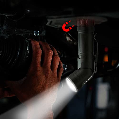 Rechargeable LED Flashlight with Swivel Head - 500 Lumens, Waterproof, Magnetic Base, 3 Modes, Handheld Mini Camping Light