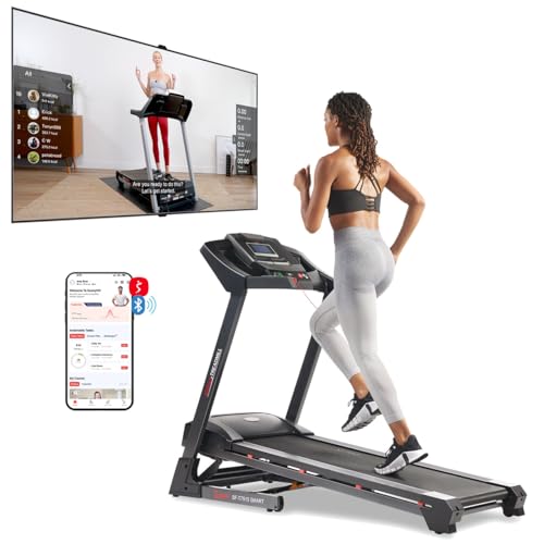 Sunny Health & Fitness Smart Wi-Fi Treadmill with 16.5" Belt and Auto Incline